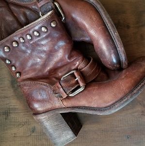 Brown leather sz 38.5 boots OXS